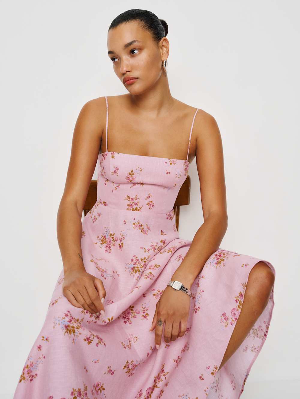 Monette Linen Dress - Secret