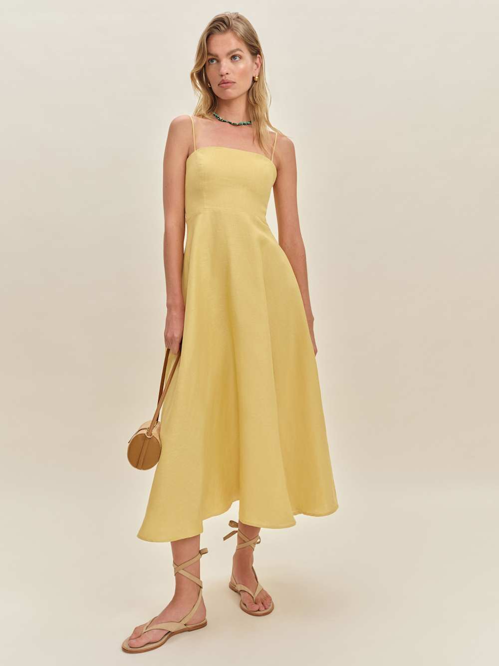 Monette Linen Dress - Sunshine