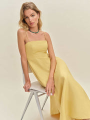 Monette Linen Dress - Sunshine