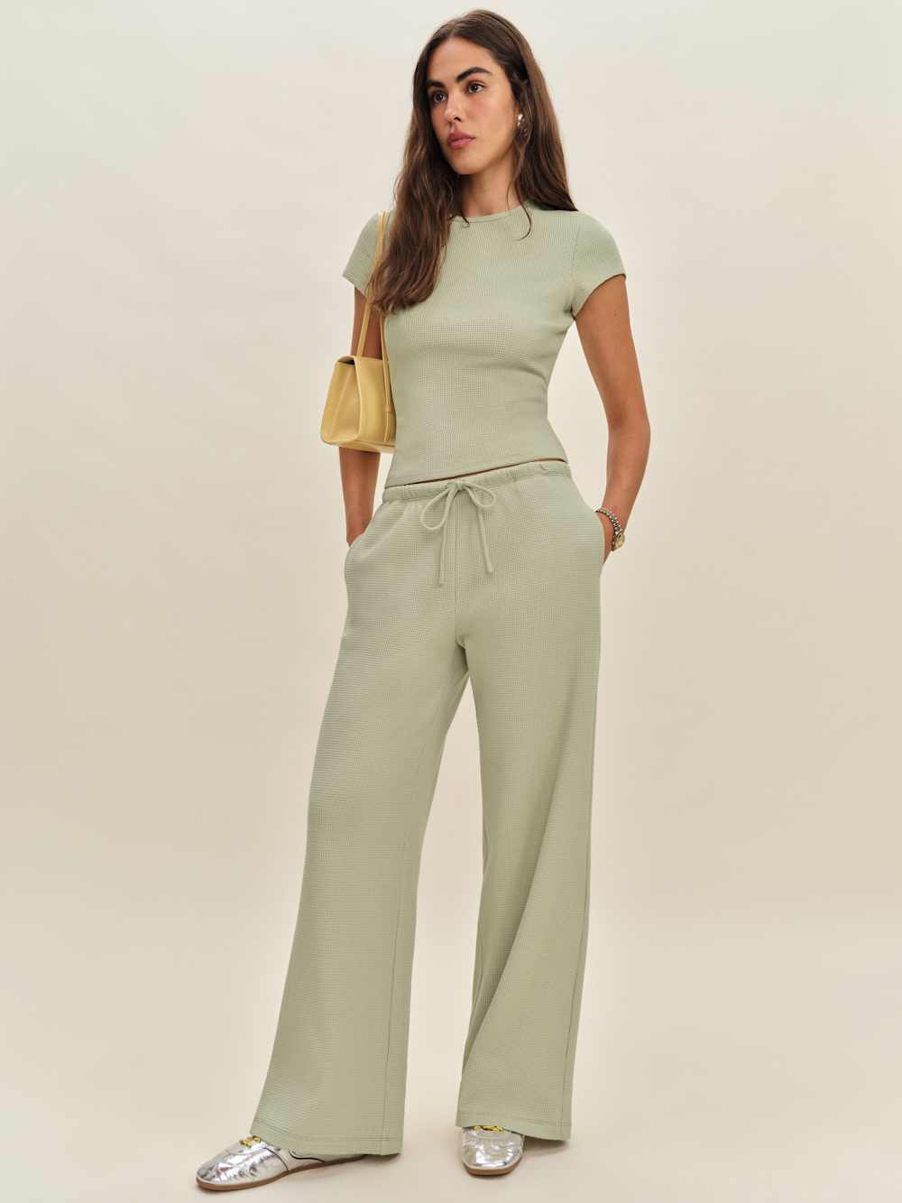 Olive Knit Top - Limon Waffle