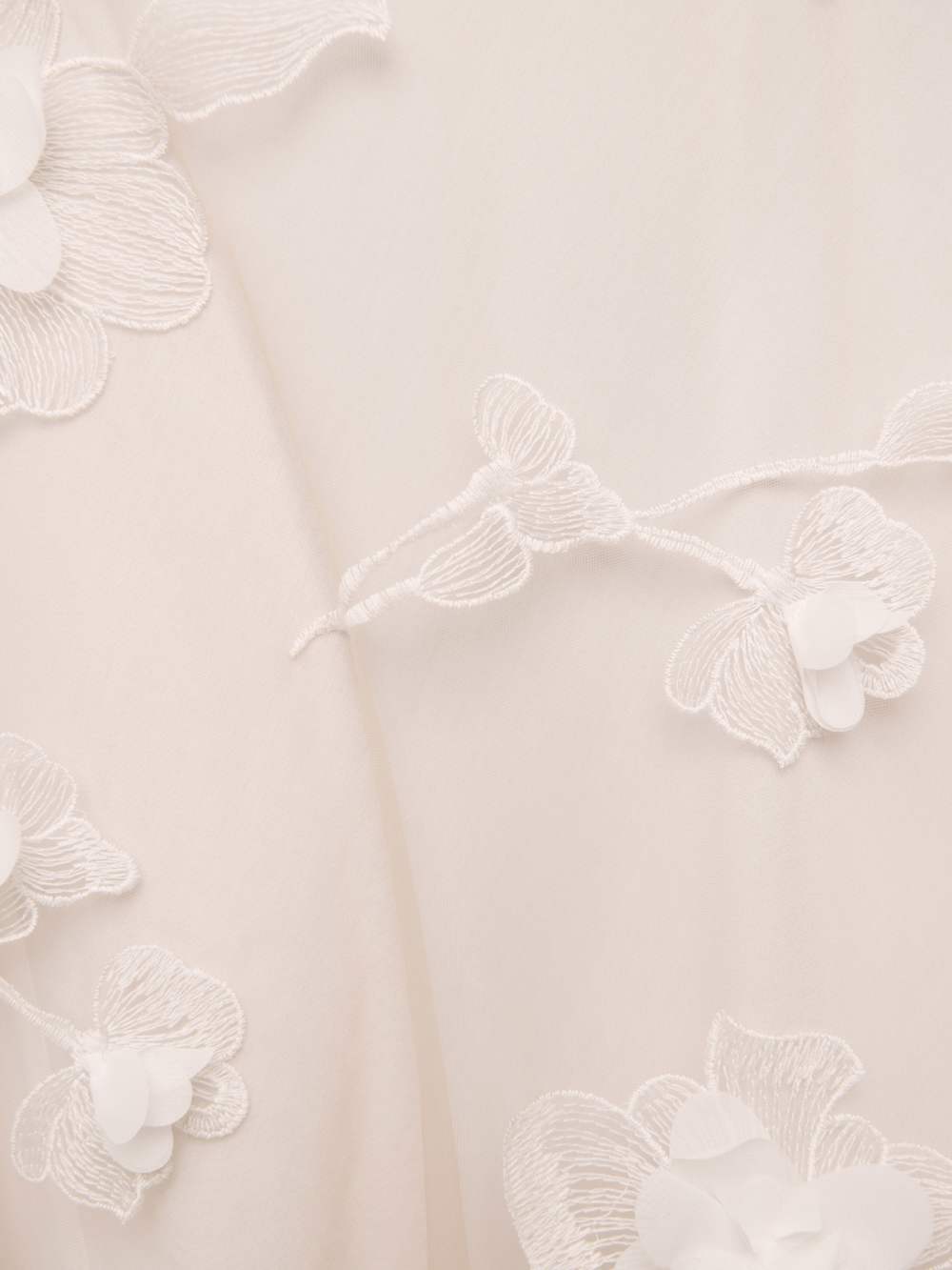 Gabriella Skirt - Ivory Floral Appliqué