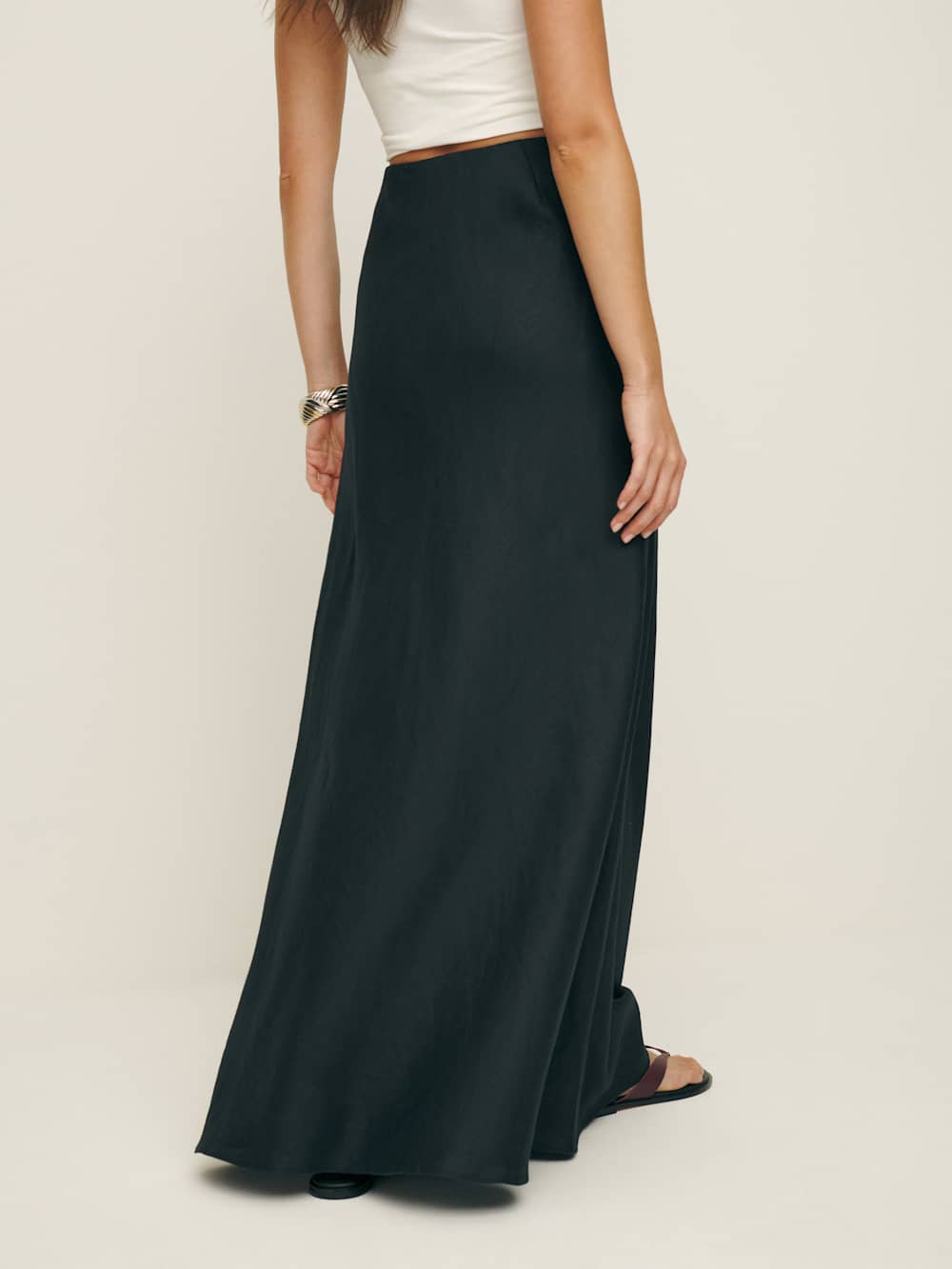 Bella Linen Skirt - Black