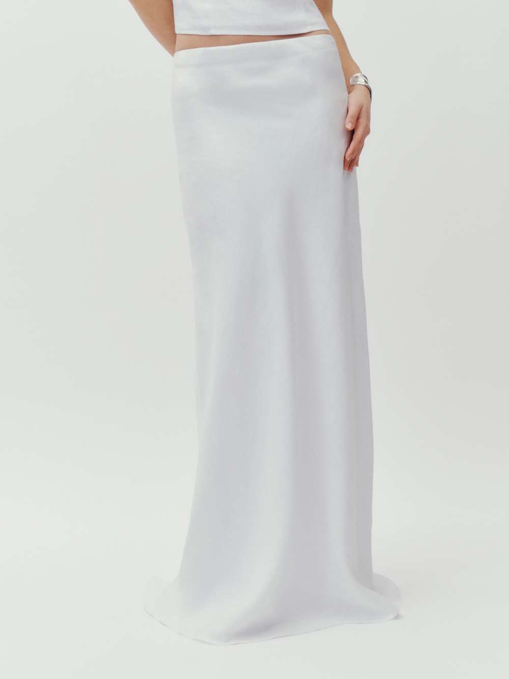 Bella Linen Skirt - White