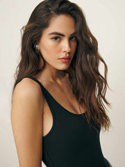 Demi Knit Bodysuit - Black