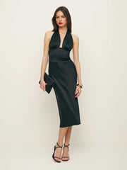 Millicent Silk Dress - Black