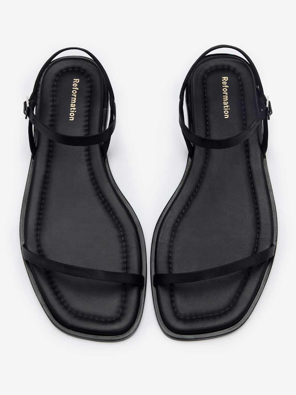 Lake Flat Sandal - Black Leather