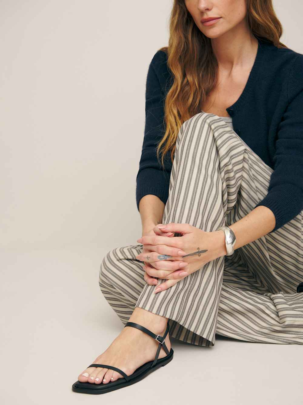 Lake Flat Sandal - Black Leather