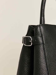 Oversized Patrizia Bag - Black Leather