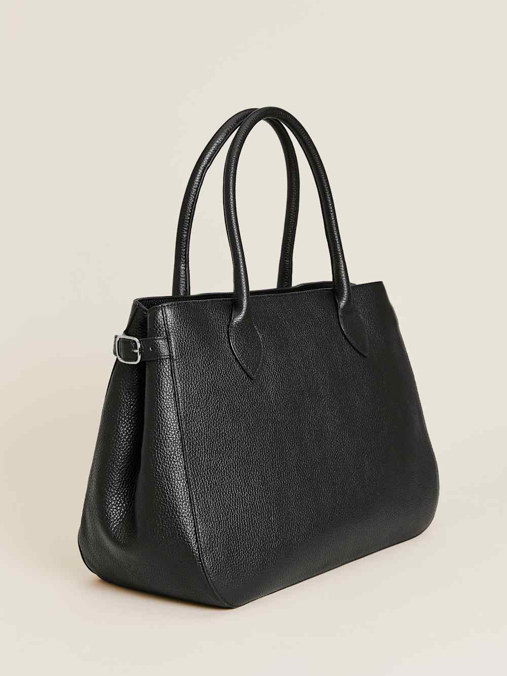 Oversized Patrizia Bag - Black Leather
