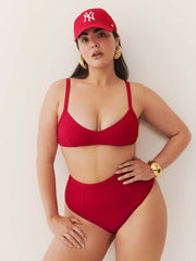 Azure Bikini Bottom - Lipstick