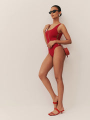 Posidonia One Piece Swimsuit - Lipstick