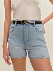 Norah Stretch High Rise 3.5” Jean Shorts - Cedar