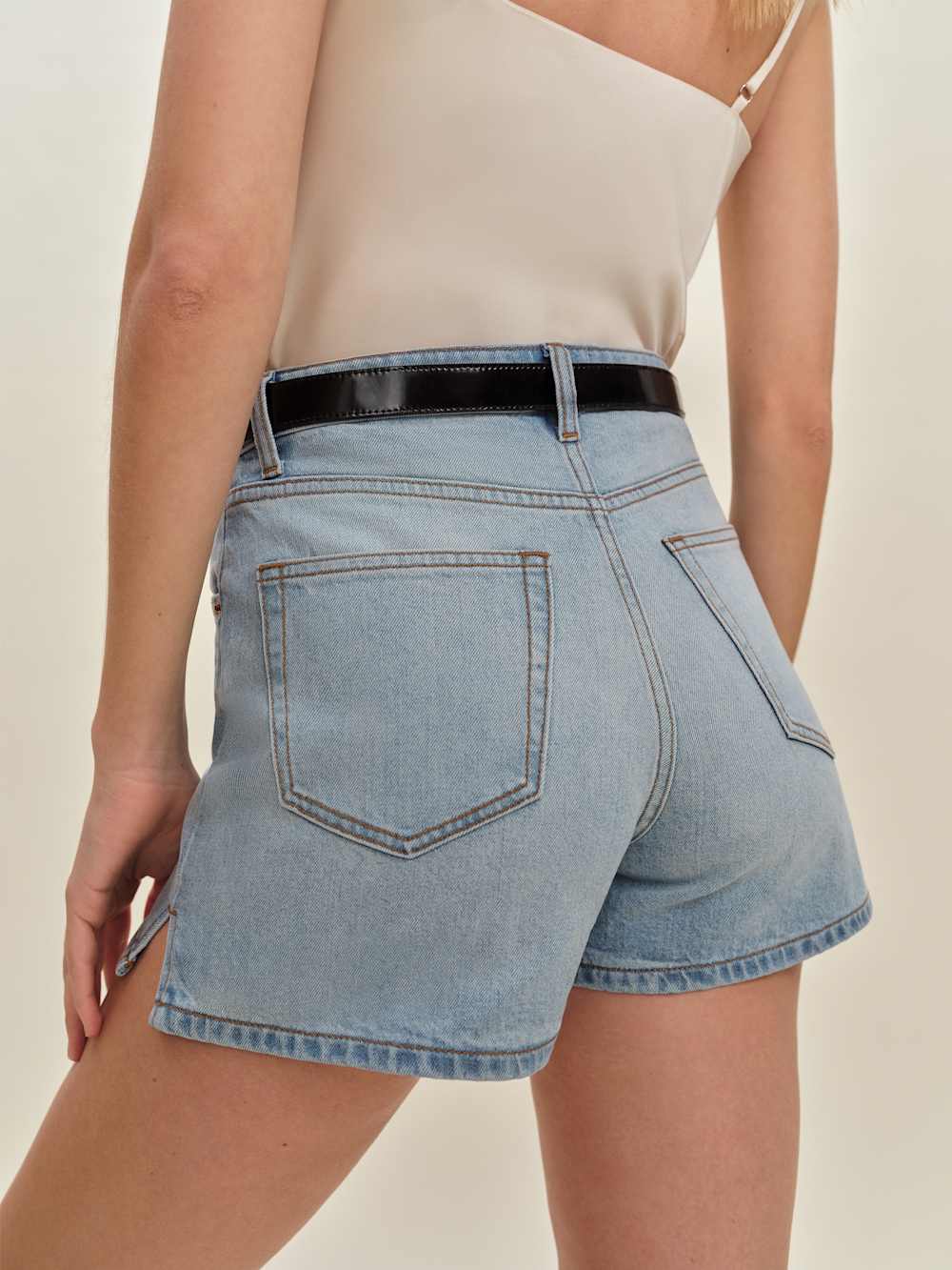 Norah Stretch High Rise 3.5” Jean Shorts - Cedar