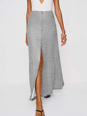 Andi Linen Maxi Skirt - Remy Check