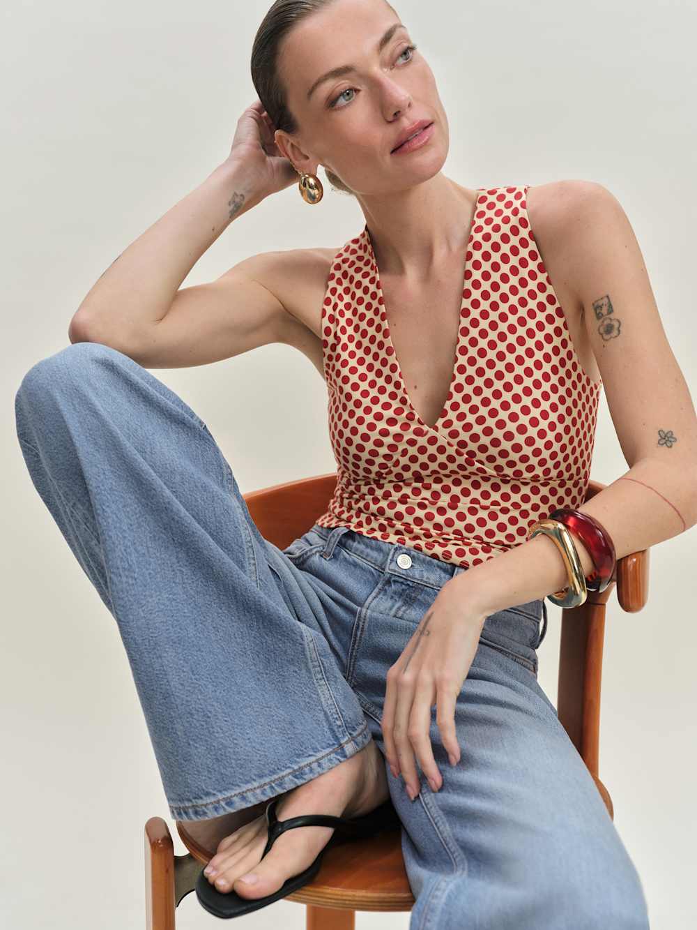 Bowie Knit Top - Pamplona Dot