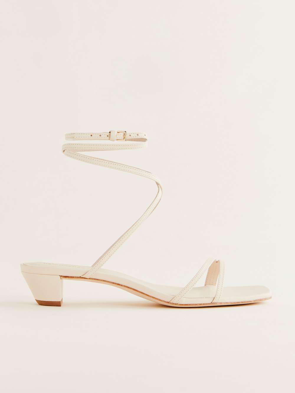 Alice Heeled Sandal - Almond Leather