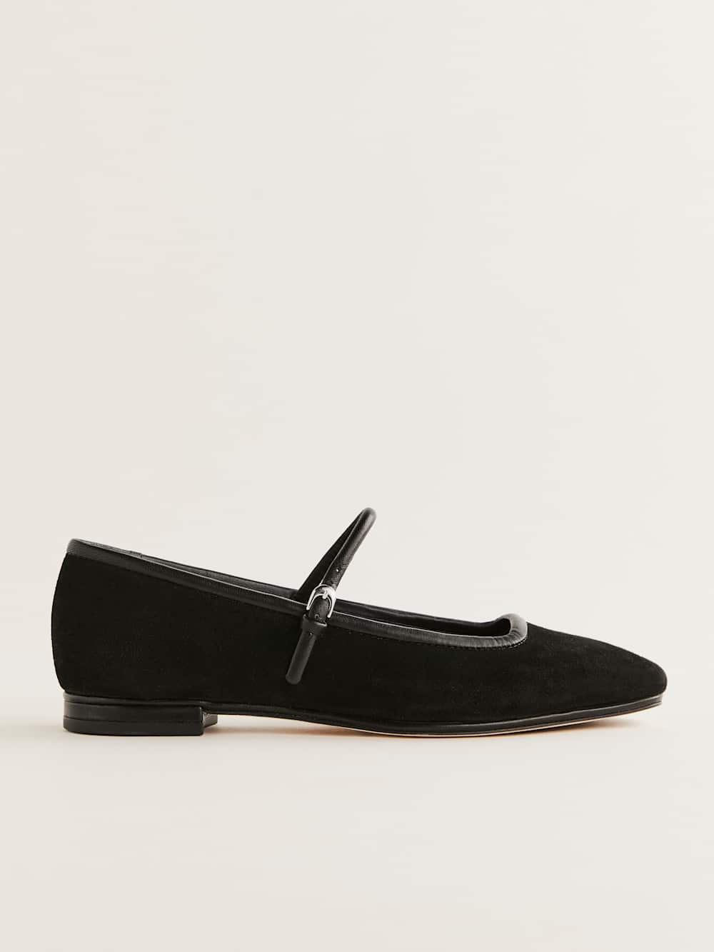 Charlie Ballet Flat - Black Suede