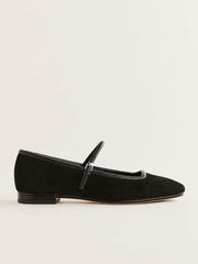 Charlie Ballet Flat - Black Suede