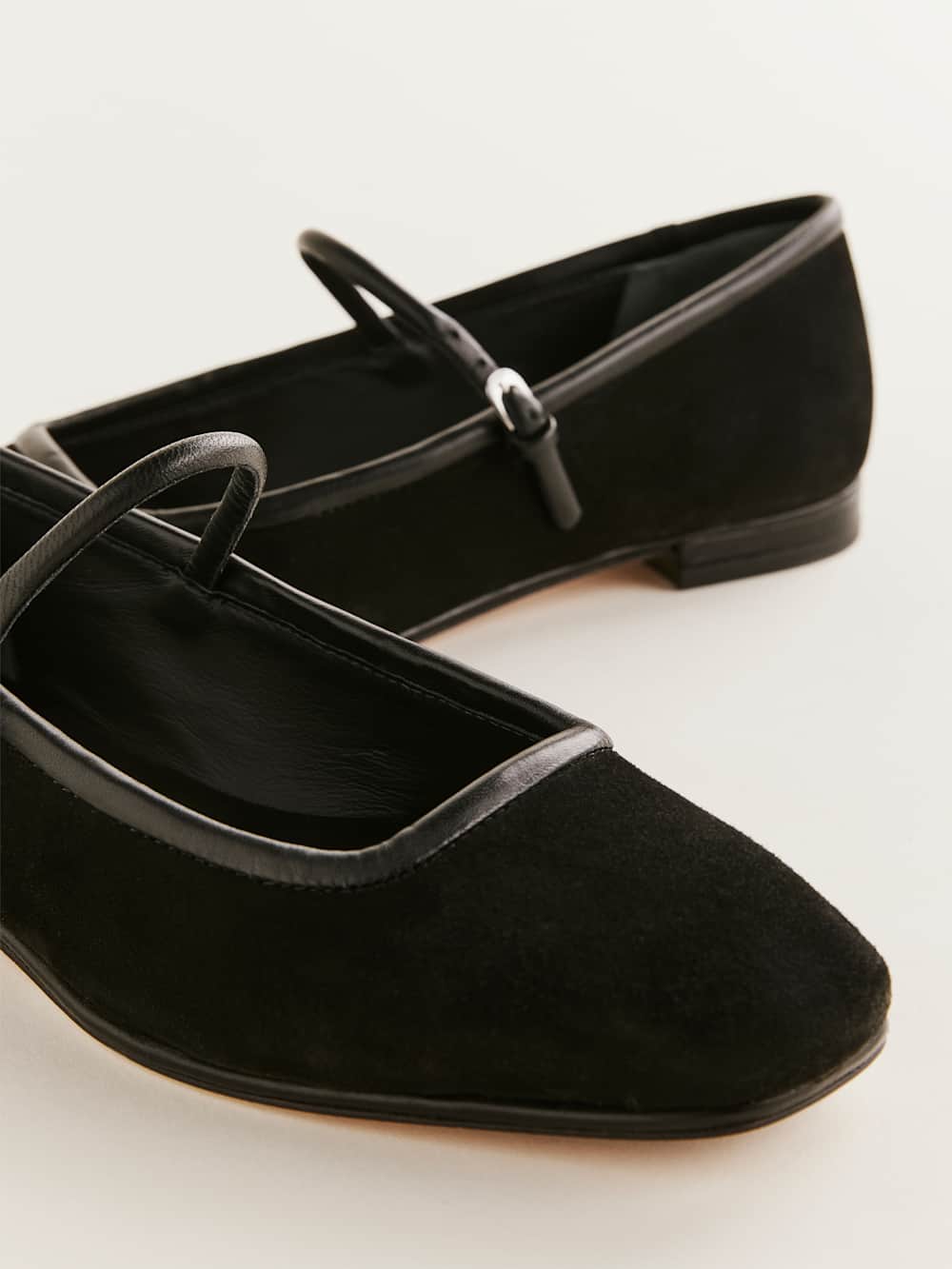 Charlie Ballet Flat - Black Suede