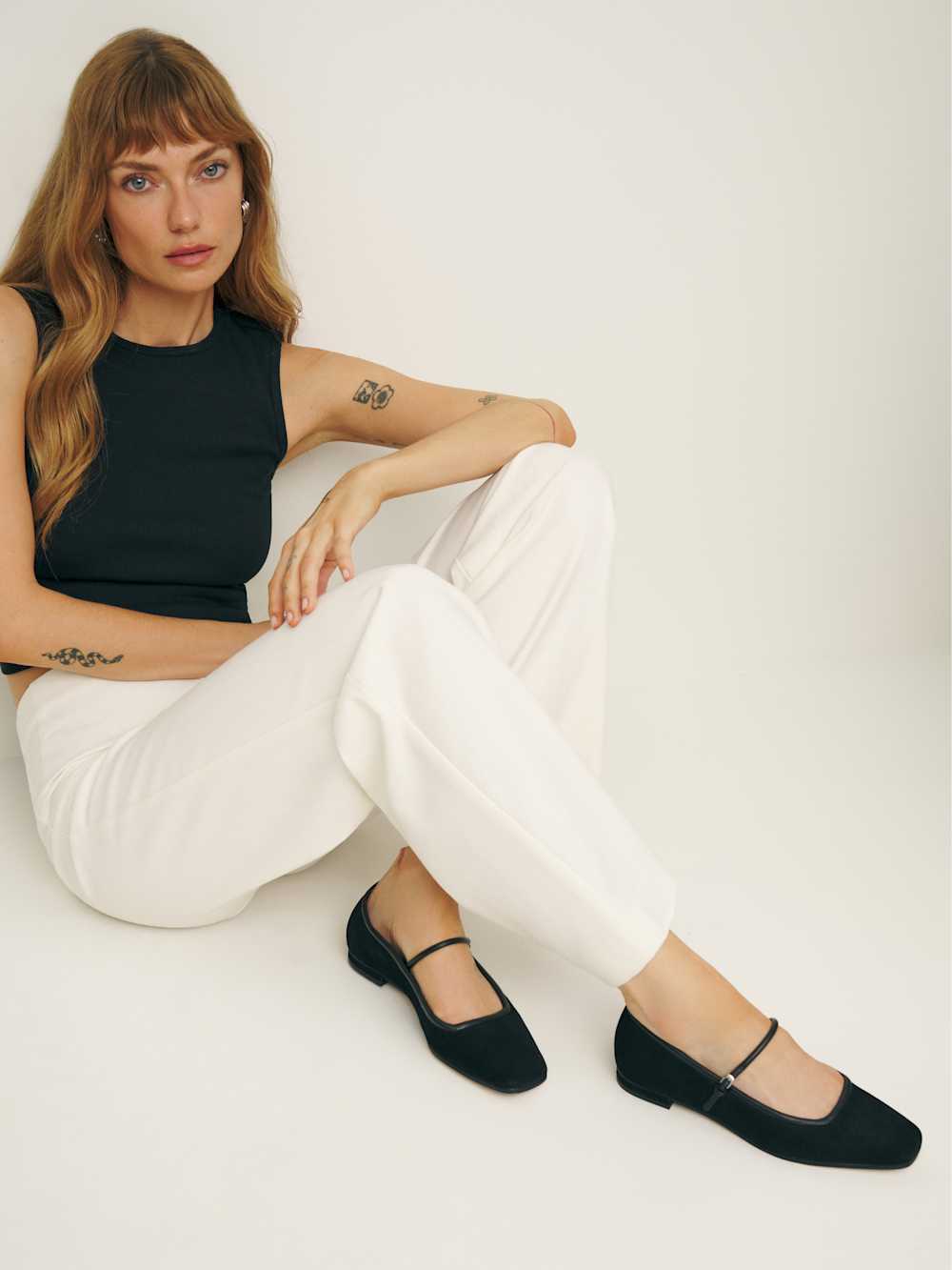 Charlie Ballet Flat - Black Suede