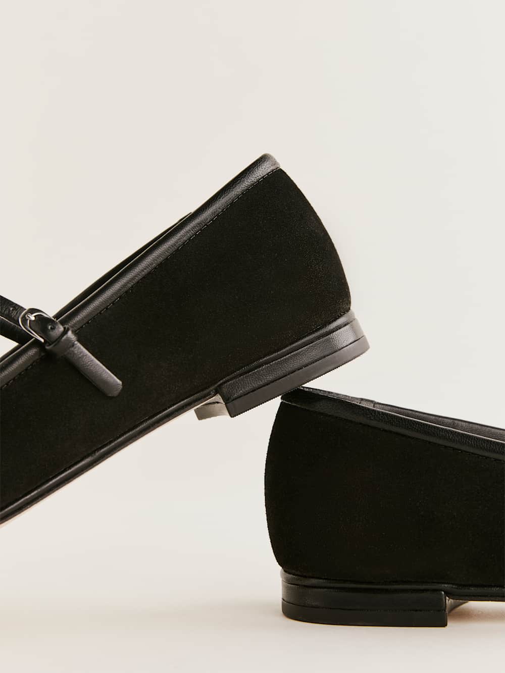 Charlie Ballet Flat - Black Suede