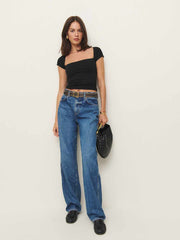 Bardot Knit Top - Black