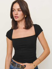 Bardot Knit Top - Black