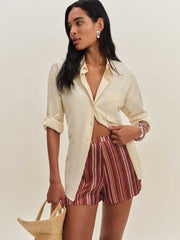 Chloe Silk Short - Rio Stripe
