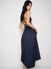 Ginny Cotton Sweater Dress - Navy