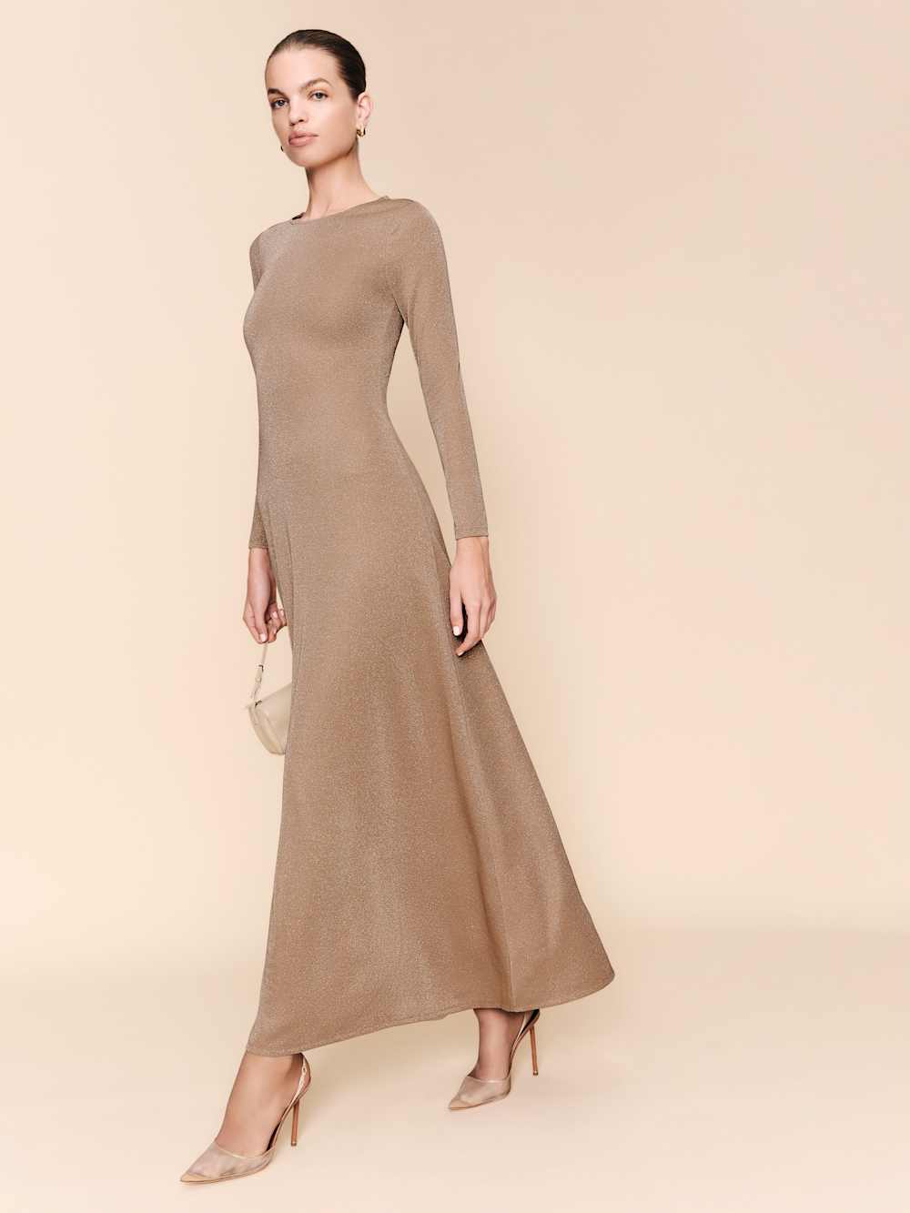 Kori Knit Dress - Beige Sparkle