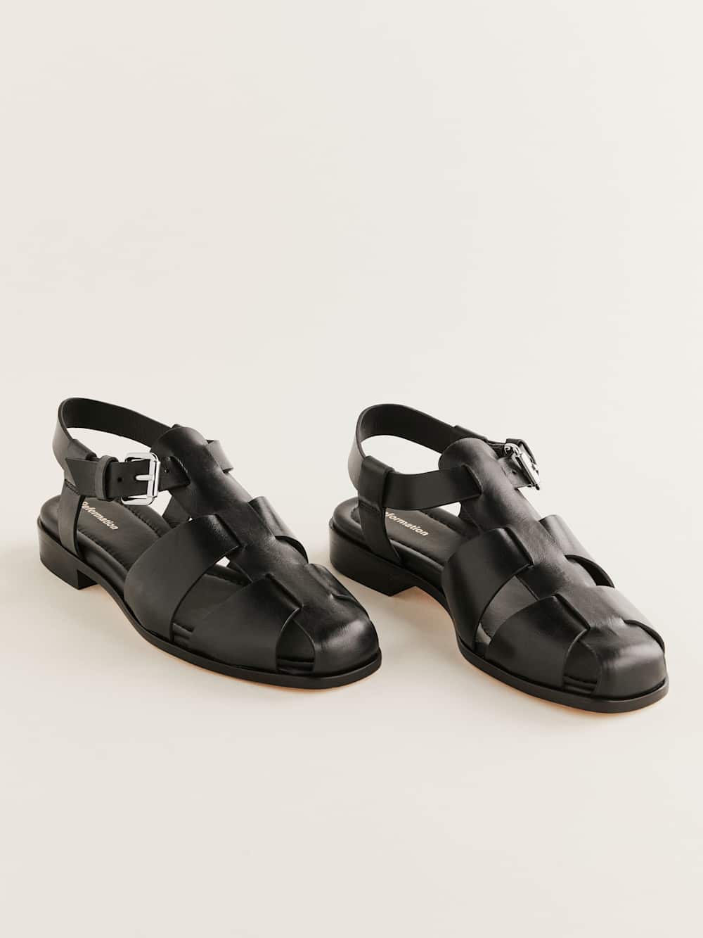 Freya Fisherman Sandal - Black Leather