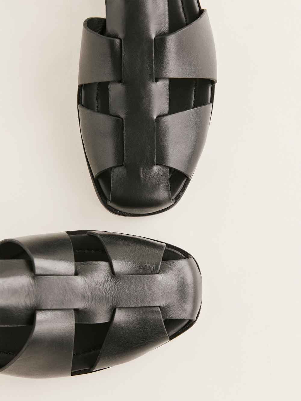 Freya Fisherman Sandal - Black Leather
