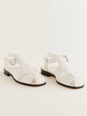 Freya Fisherman Sandal - White Leather