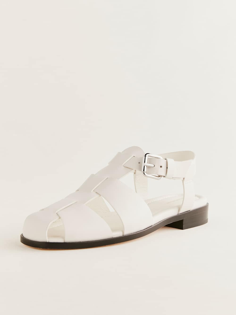Freya Fisherman Sandal - White Leather