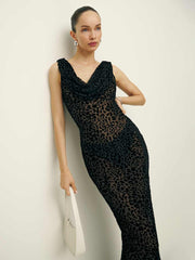 Cavallo Dress - Black Burnout Velvet
