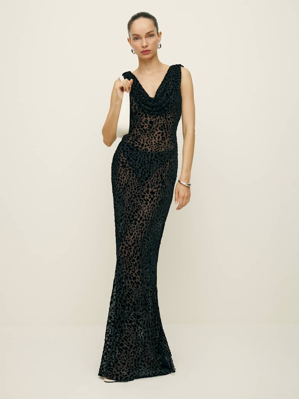 Cavallo Dress - Black Burnout Velvet