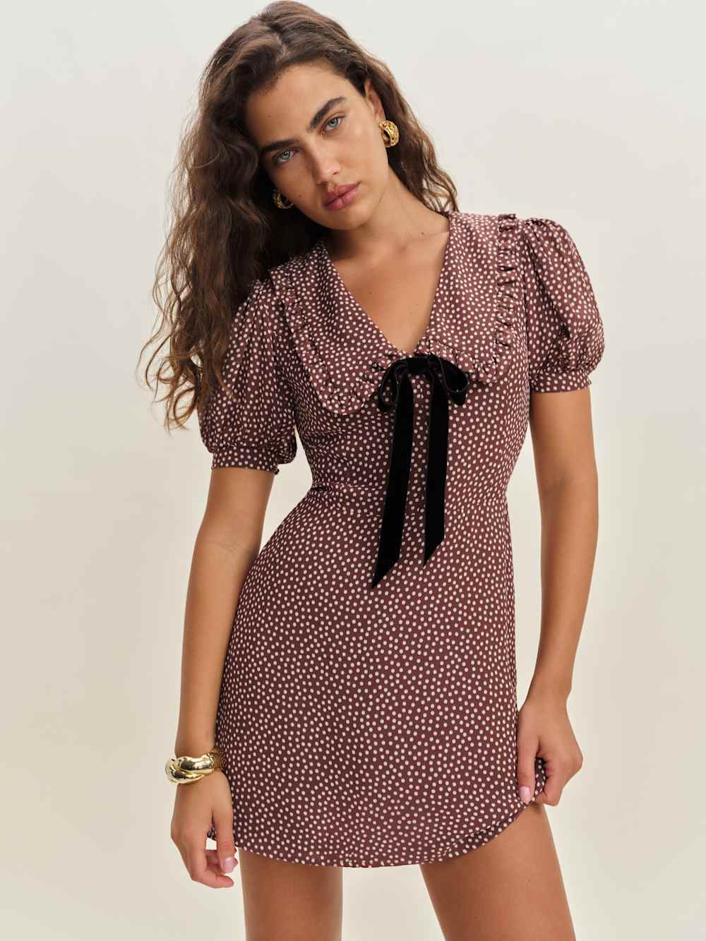 Kaylia Dress - Choco Dot