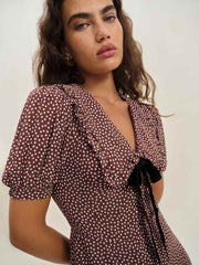 Kaylia Dress - Choco Dot