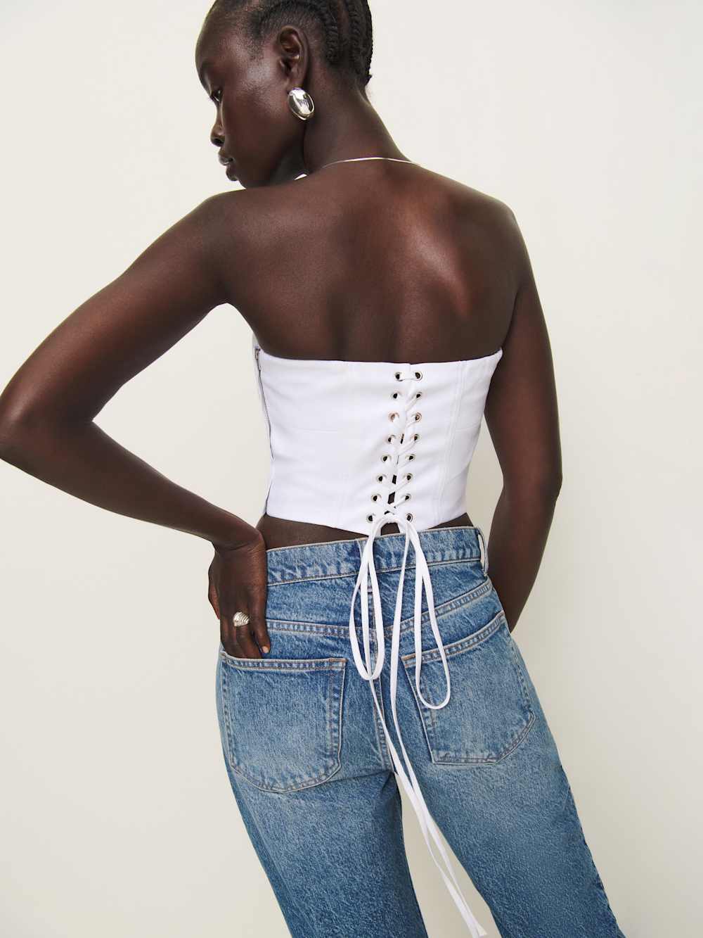 Pacie Linen Top - White