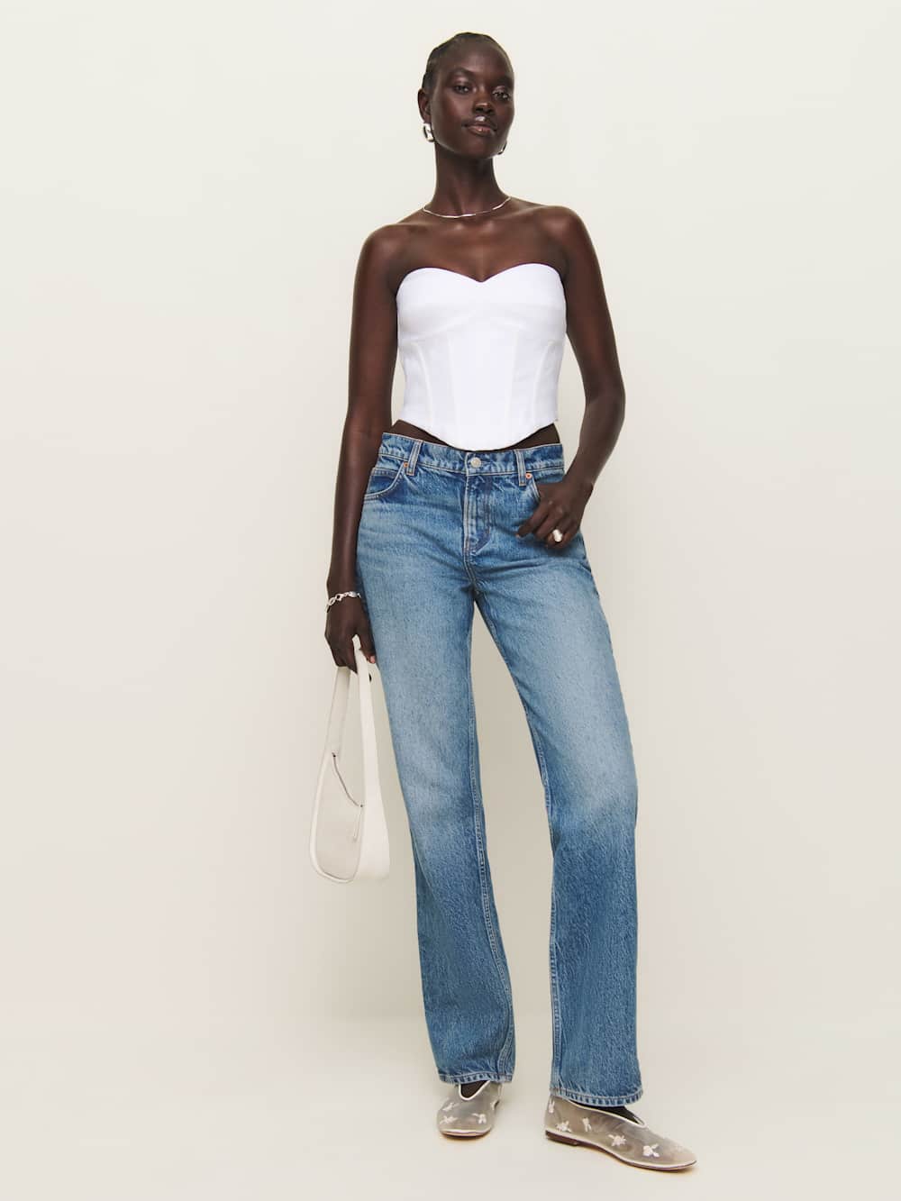 Pacie Linen Top - White