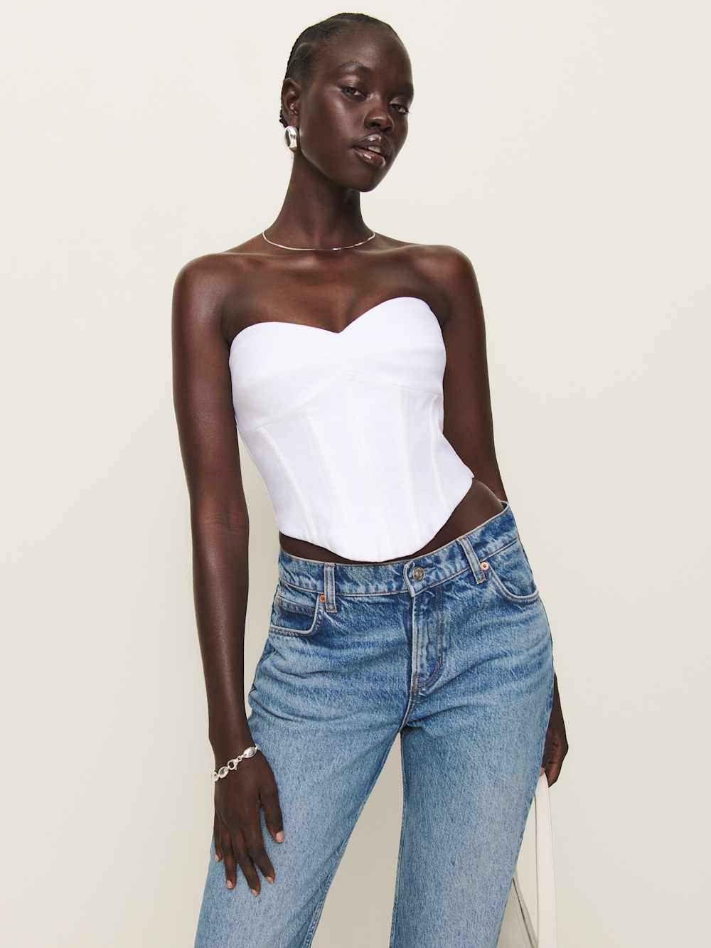 Pacie Linen Top - White