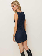 Citron Denim Mini Dress - Marion