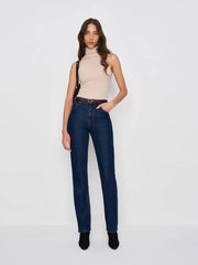 Jax Stretch High Rise Straight Jeans - Seneca
