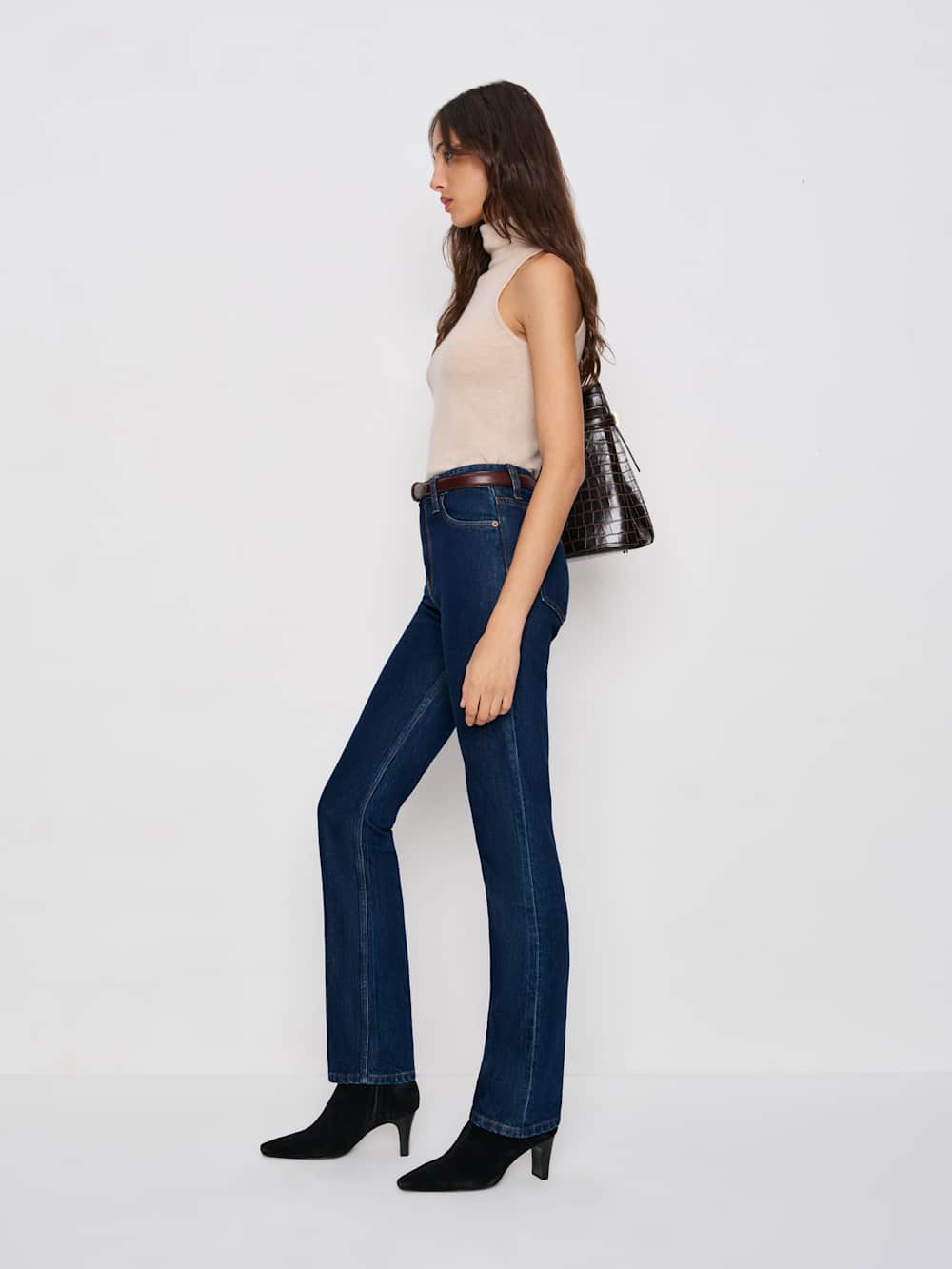Jax Stretch High Rise Straight Jeans - Seneca