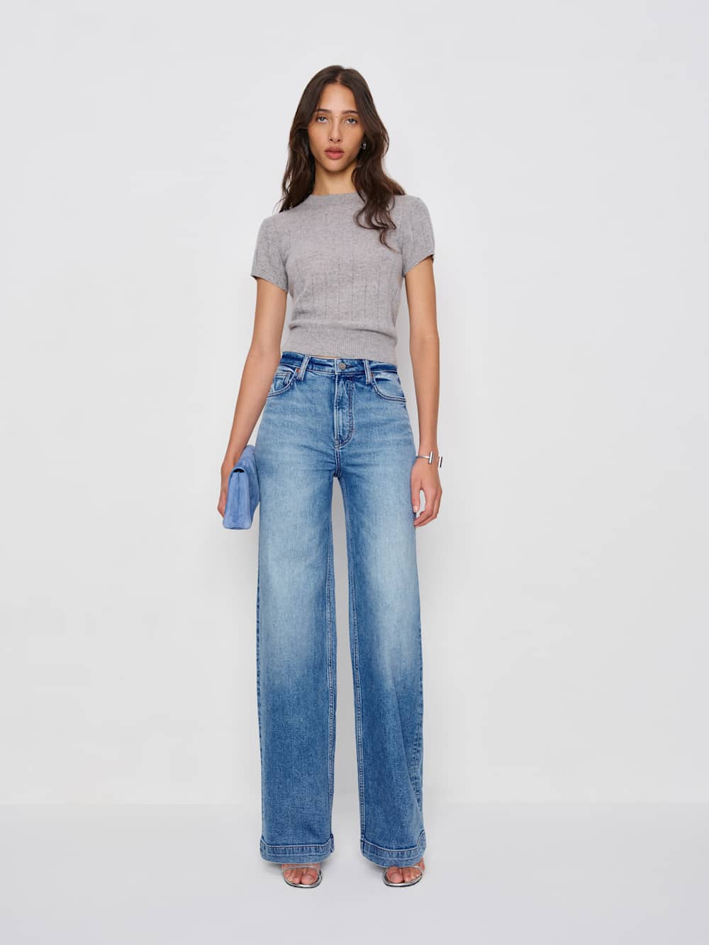 Bex Super Stretch High Rise Wide Leg Jeans - Woods