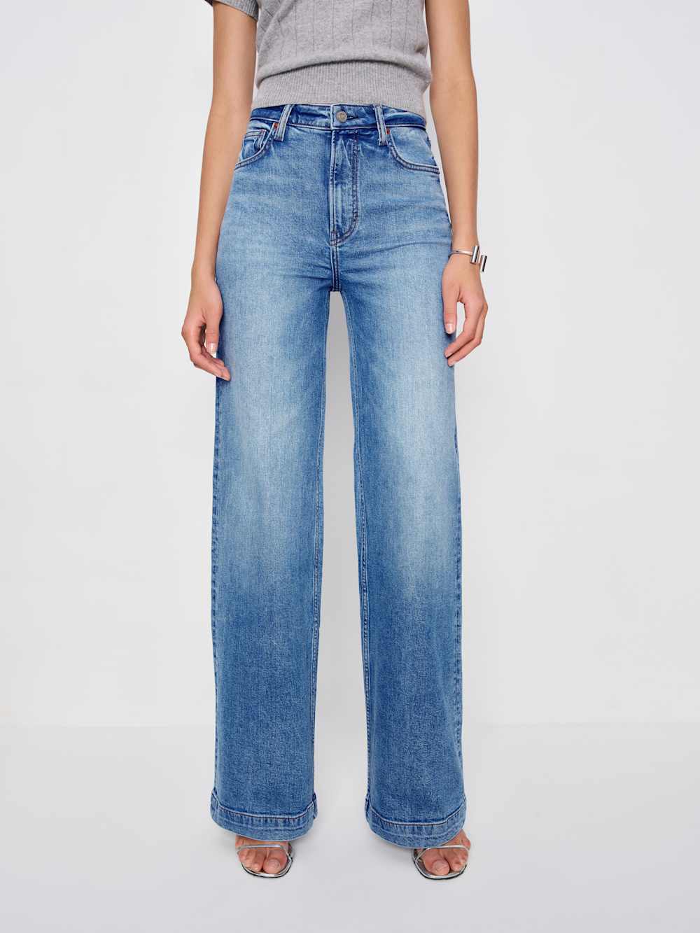 Bex Super Stretch High Rise Wide Leg Jeans - Woods