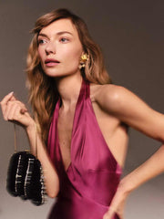 Petites Daniela Silk Dress - Hibiscus Tea