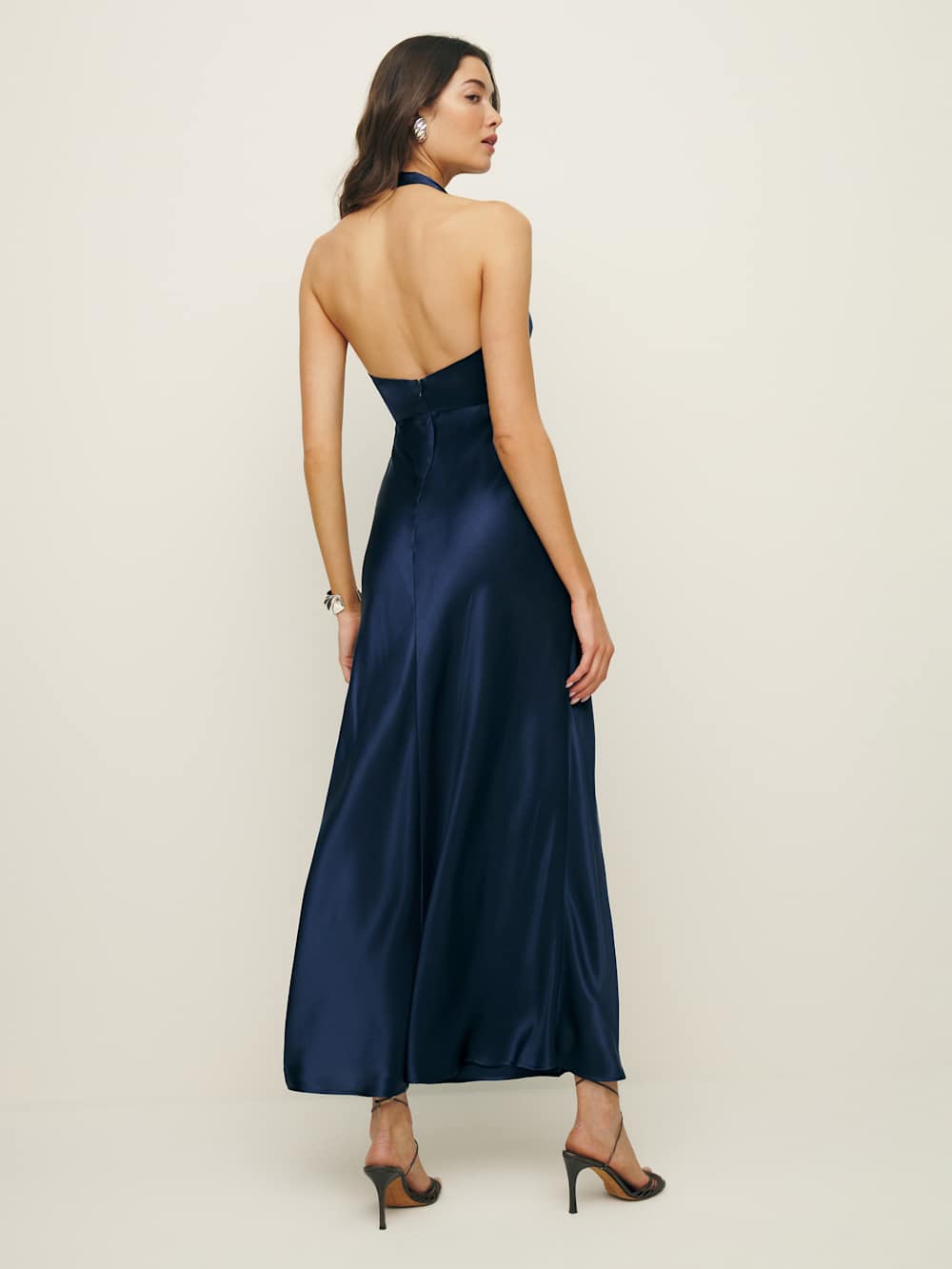 Petites Daniela Silk Dress - Navy