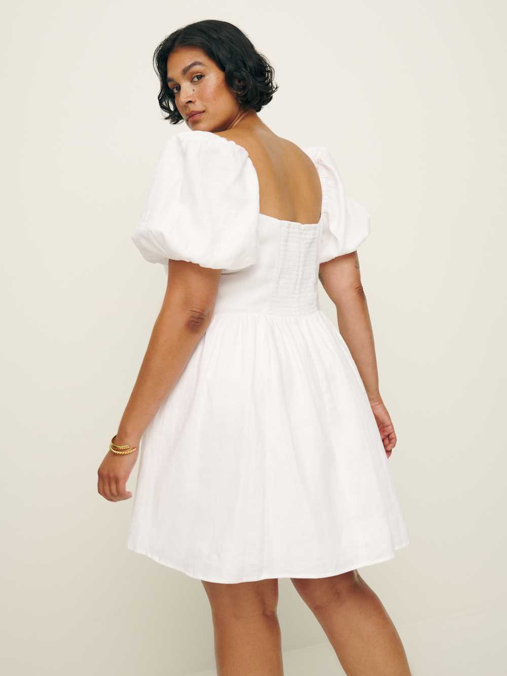 Malvina Linen Dress Es - White
