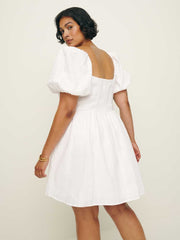 Malvina Linen Dress Es - White
